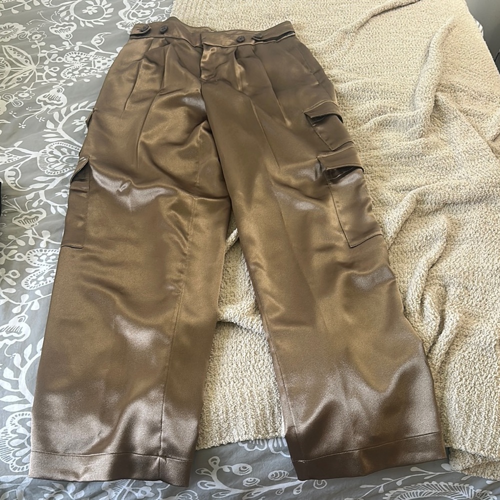 Stylish Satin Cargo Pants